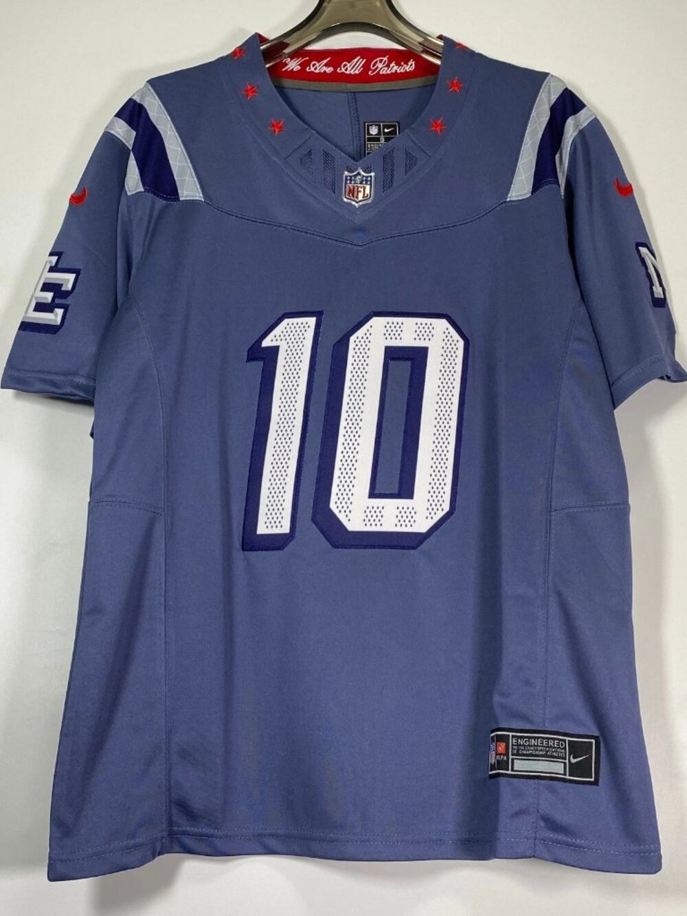 Drake Maye Stitched Jersey Vapor Gray